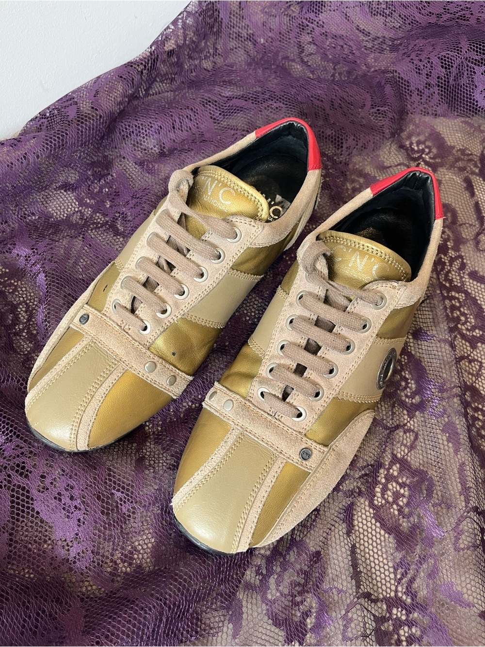 Costume National Gold Sneakers